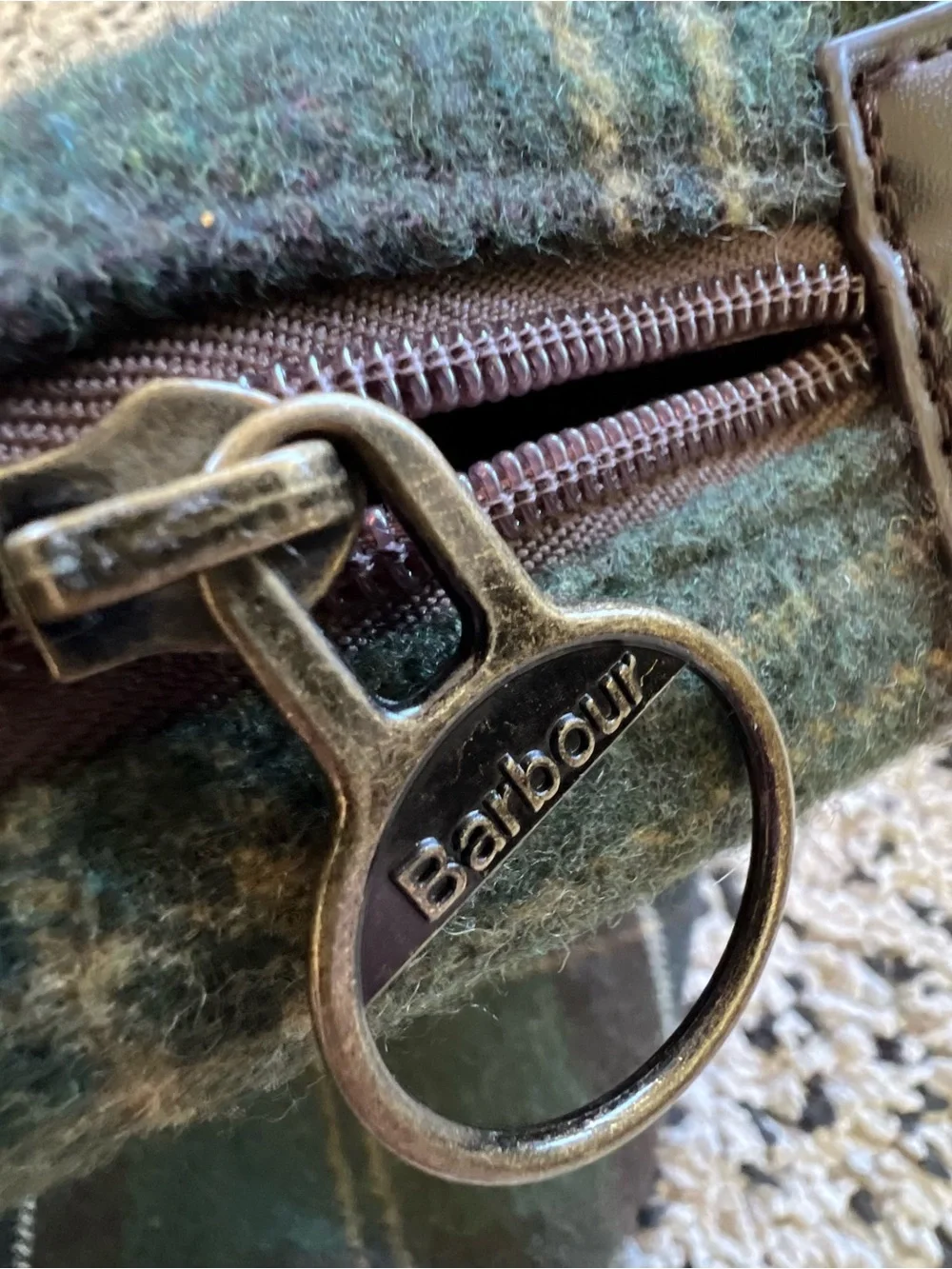 Barbour Men's Classic Tartan Plaid Duffle Bag